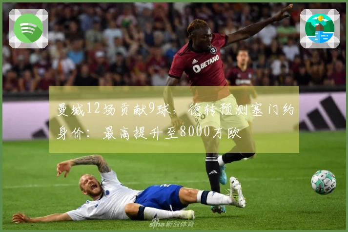 曼城12场贡献9球，德转预测塞门约身价：最高提升至8000万欧